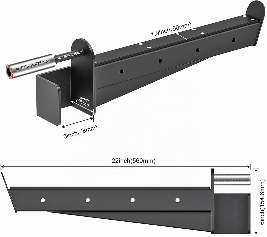 Kipika Sicherheits-Spotter-Arme für 5,1 x 5,1 cm und 7,6 x 7,6 cm Power-Racks mit 1,6 cm und 2,5 cm