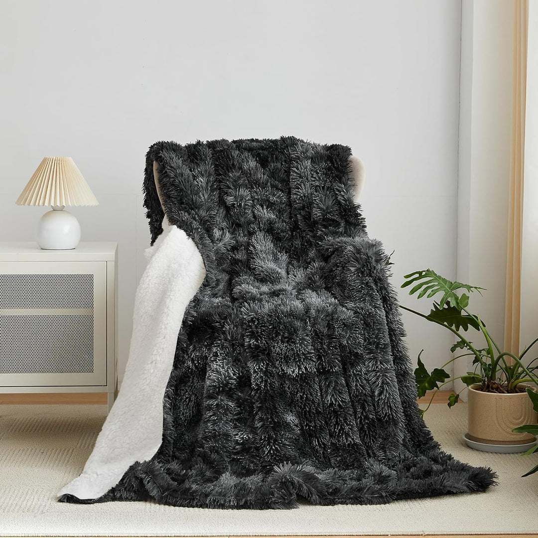 Wajade Kunstfelldecke – Sherpa Schafdecke – Comfort Luxuriöse Flauschige Kuscheldecke – weiche Decke