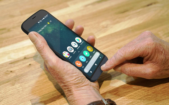 Doro 8050 Smartphone für Senioren mit 5,4-Zoll-Display und GPS-Ortung (Stahl) (13 MP, entsperrt)