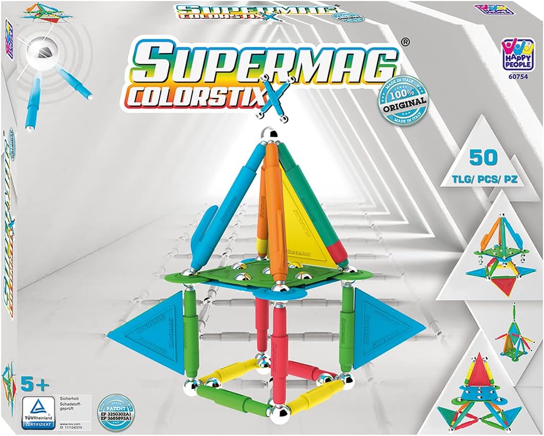 Happy People Supermag Colorstix Magnetisches Konstruktionsspielzeug Magnetische Bausteine Magnetspie