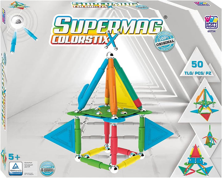 Happy People Supermag Colorstix Magnetisches Konstruktionsspielzeug Magnetische Bausteine Magnetspie