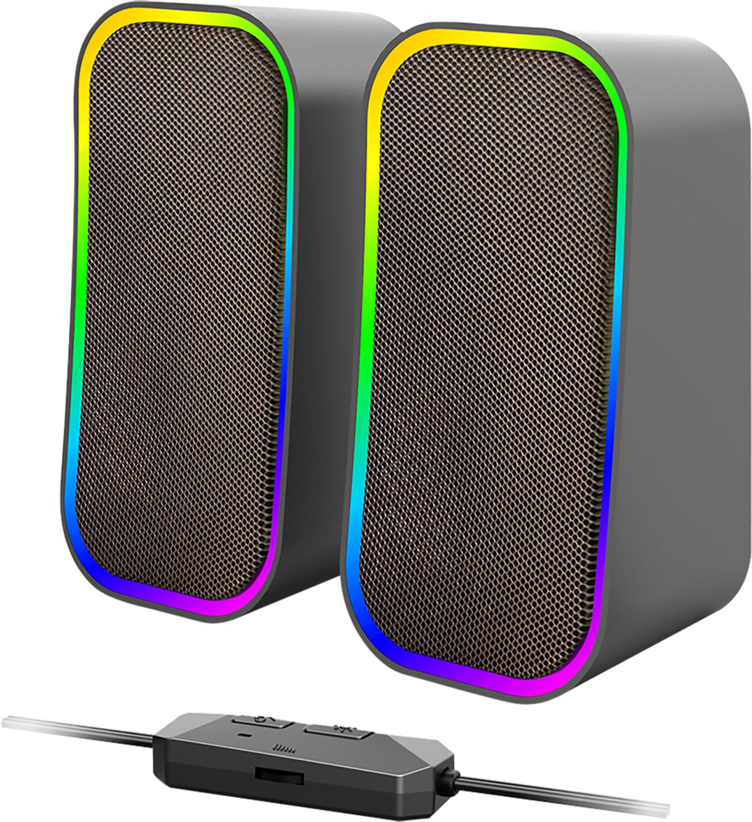 Speedlink Token Gaming PC Lautsprecher Bluetooth - RGB Gaming Lautsprecher, 3,5mm AUX Klinke oder Bl