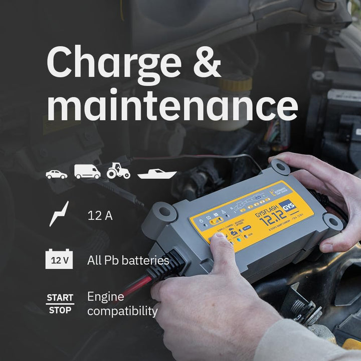 GYS GYSFLASH 12.12 029392 Automatikladegerät 12 V 12 A