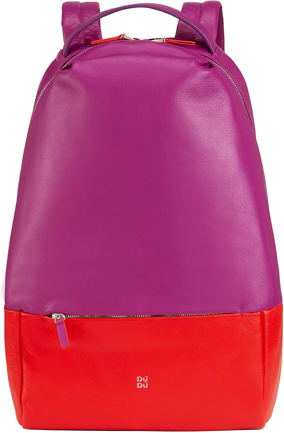 DUDU Herren-Sportrucksack aus mehrfarbigem Leder, weicher, Farbiger Damen-Rucksack mit Anti-Diebstah