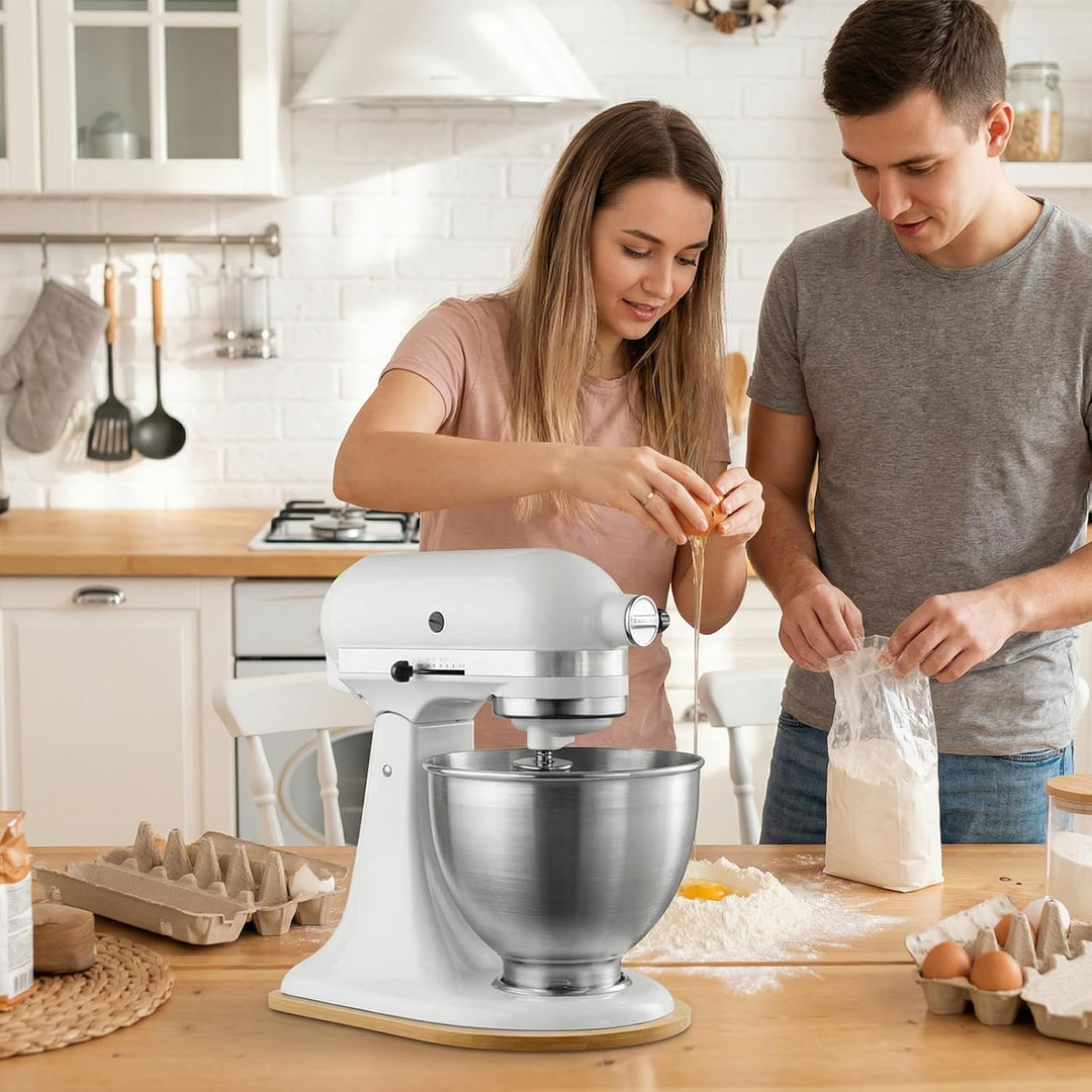 Bambus Gleitbrett Kompatibel mit Kitchen Aid Artisan 4.5-5 Qt(4,3L - 4,8L)Verschiebbare Unterlage fü