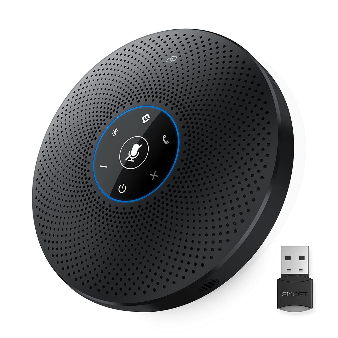 EMEET Bluetooth Konferenzlautsprecher - USB Freisprecheinrichtung mit 4 AImikrofonen, für 10-15 Pers