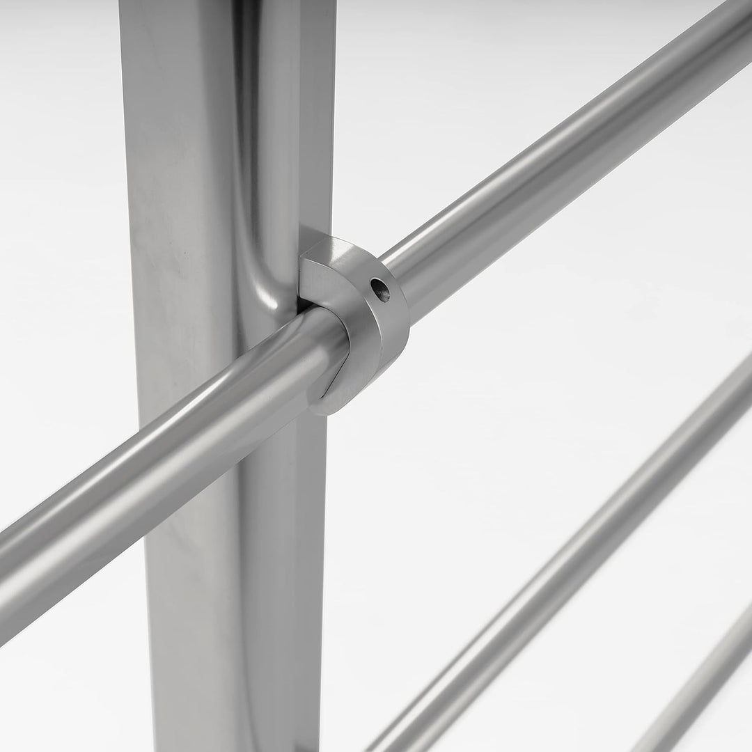 DOLLE Geländer aussen, 150 cm, Aluminium, Bodenmontage, Tropfendesign | Komplettes Bausatz-Set zur B
