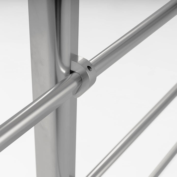 DOLLE Geländer aussen, 150 cm, Aluminium, Bodenmontage, Tropfendesign | Komplettes Bausatz-Set zur B
