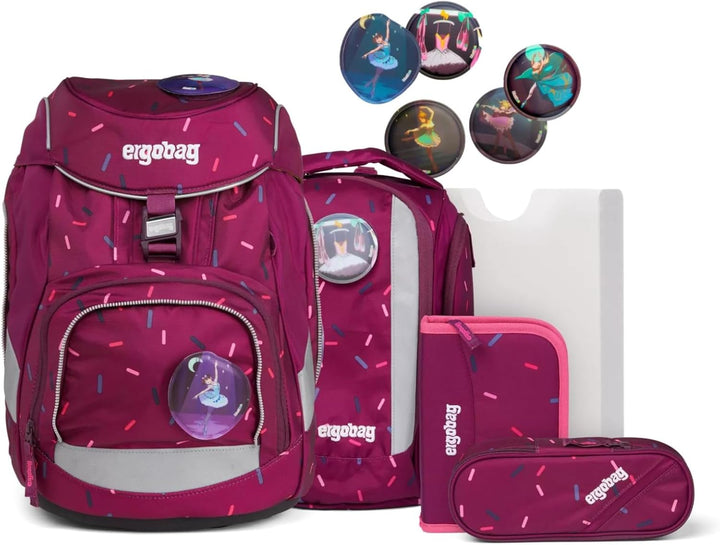 ergobag pack Set ergonomischer Schulrucksack Flexibel 6-teilig 1. Klasse Grundschule Der Nussknackbä