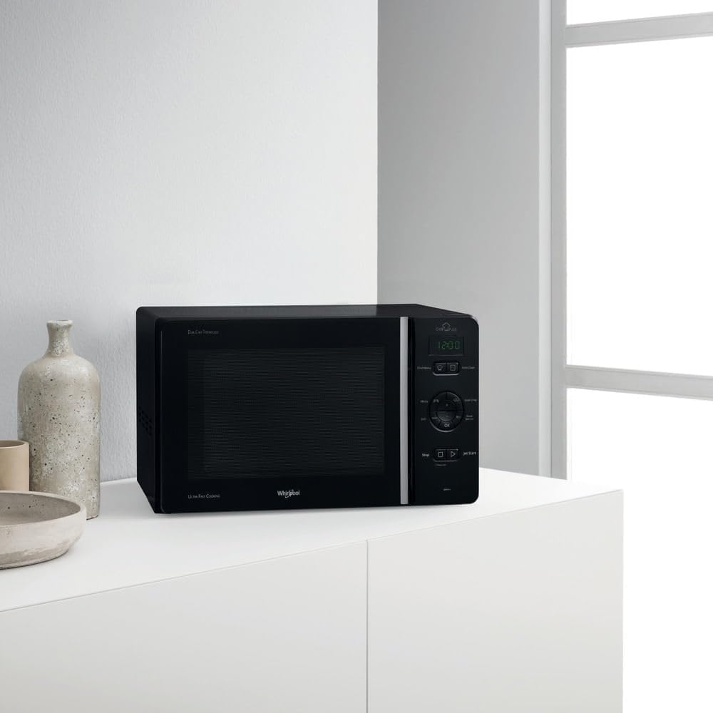 Whirlpool MCP 345 BL, Mikrowelle, 25 Liter Schwarz, Schwarz