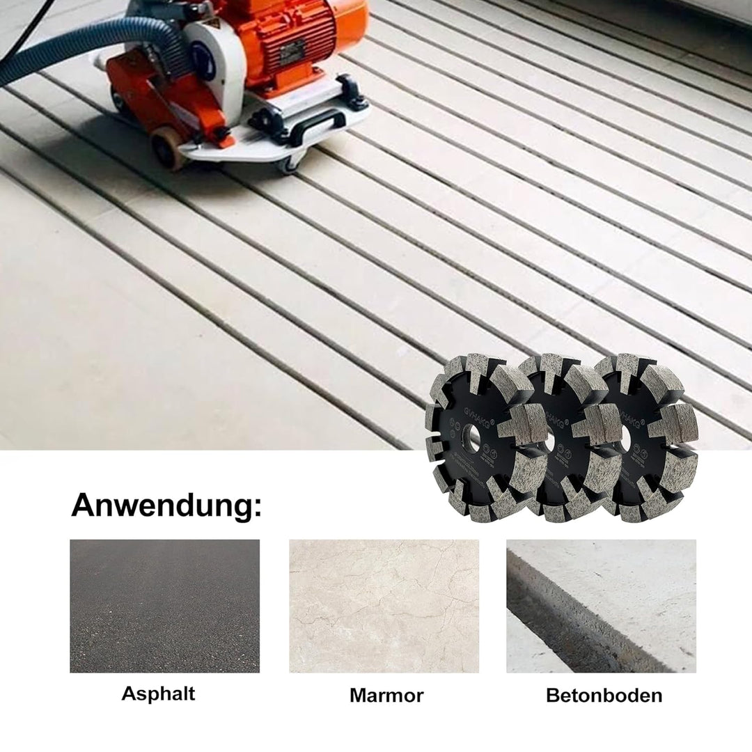GVHAKG Tuck Point 120mm Diamant Fräser,Sehr verschleissfest Lange Lebensspanne für Estrich, Asphalt,