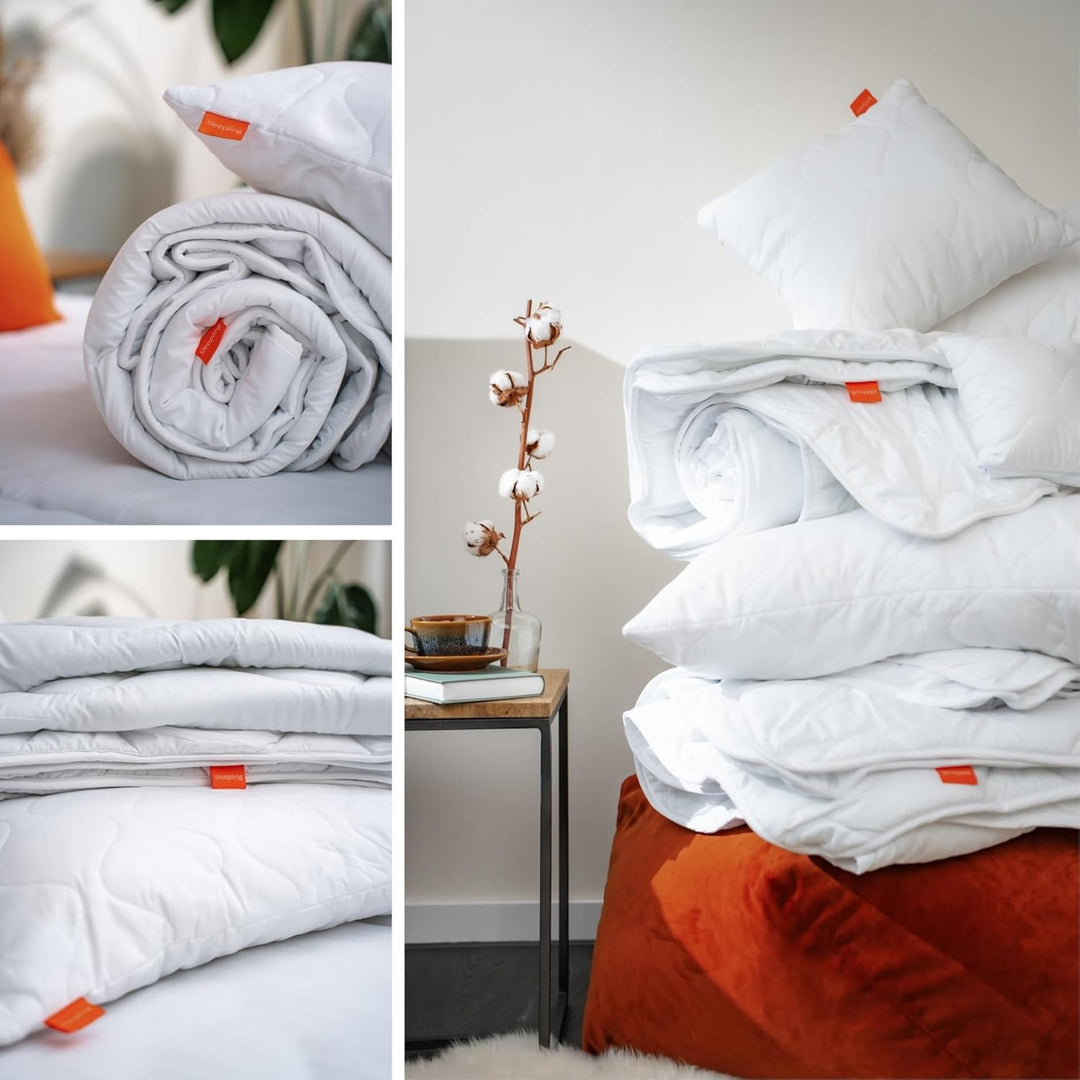 sleepling 192808 Bettwaren Set | Kopfkissen 80 x 80 cm + Winter Bettdecke 155 x 220 cm | warme Winte