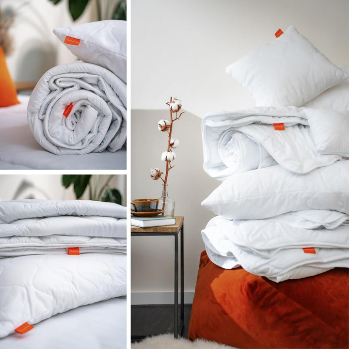 sleepling 192808 Bettwaren Set | Kopfkissen 80 x 80 cm + Winter Bettdecke 155 x 220 cm | warme Winte