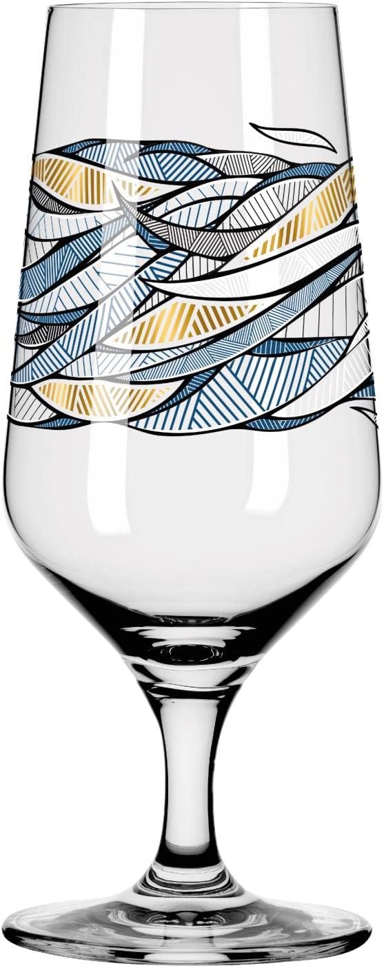 RITZENHOFF 3471002 Bierglas 300 ml – 2er Set – Serie Brauchzeit, Motiv Nr. 2 – Wasser, mehrfarbig –