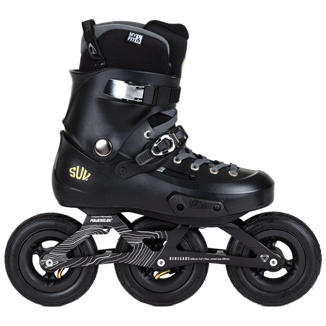Powerslide SUV Inline Skate Zoom Renegade 125, fürOff-Road und Training, für Damen und Herren 43-44,