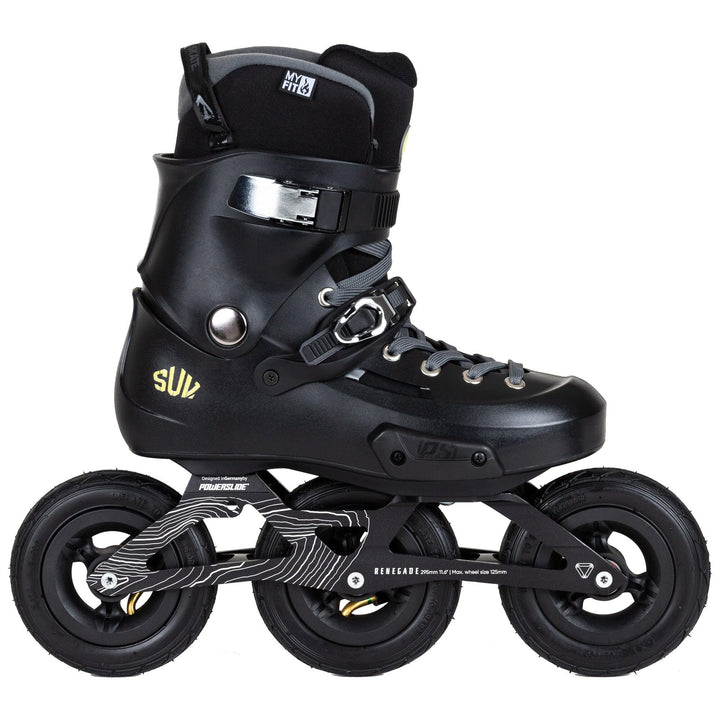 Powerslide SUV Inline Skate Zoom Renegade 125, fürOff-Road und Training, für Damen und Herren 43-44,
