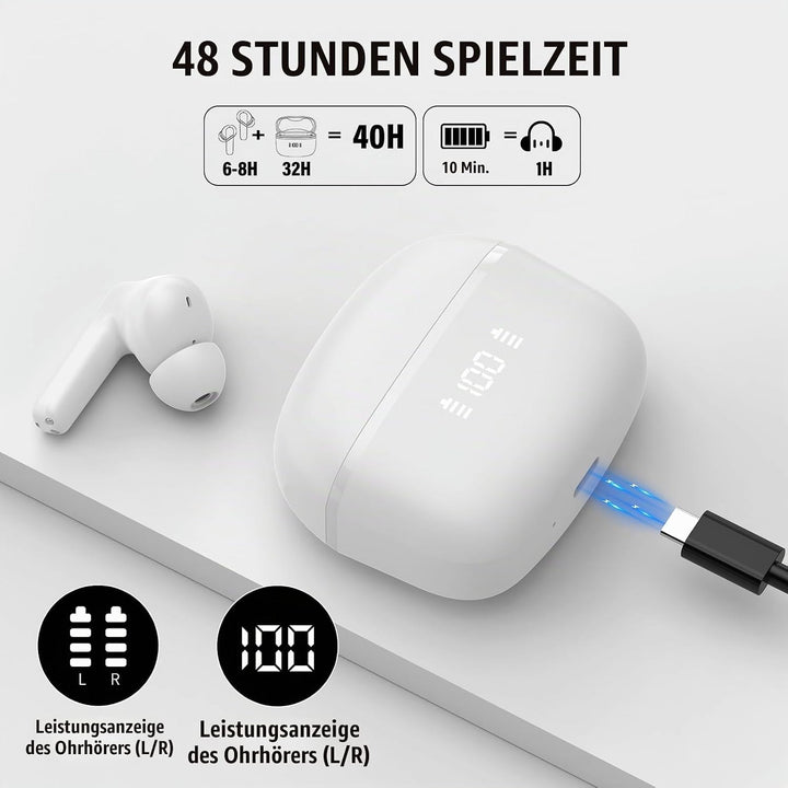 AI Kopfhörer Übersetzer, 3-in-1 Sprachübersetzer Kopfhörer 144 Sprachen mit 200+ AI Bewerbungen, 48H