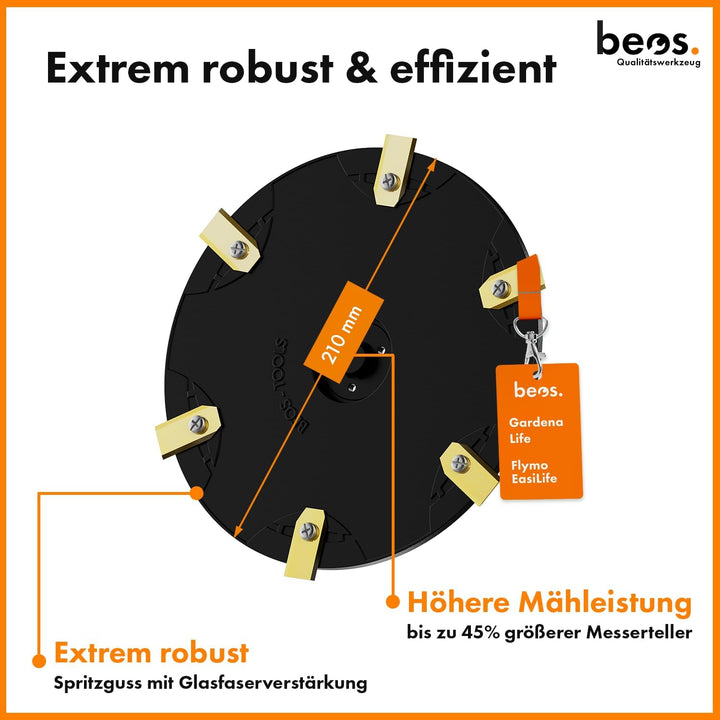BEOS® Mähroboter Tuning - Drehscheibe kompatible mit Gardena Sileno Life & Sileno + | Flymo EasiLife
