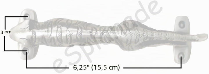 eSplanade - 19,1 cm Messing Designer Tiger/Jaguar Türgriff - 2er Set | Wohnkultur | Türdekor | Paar