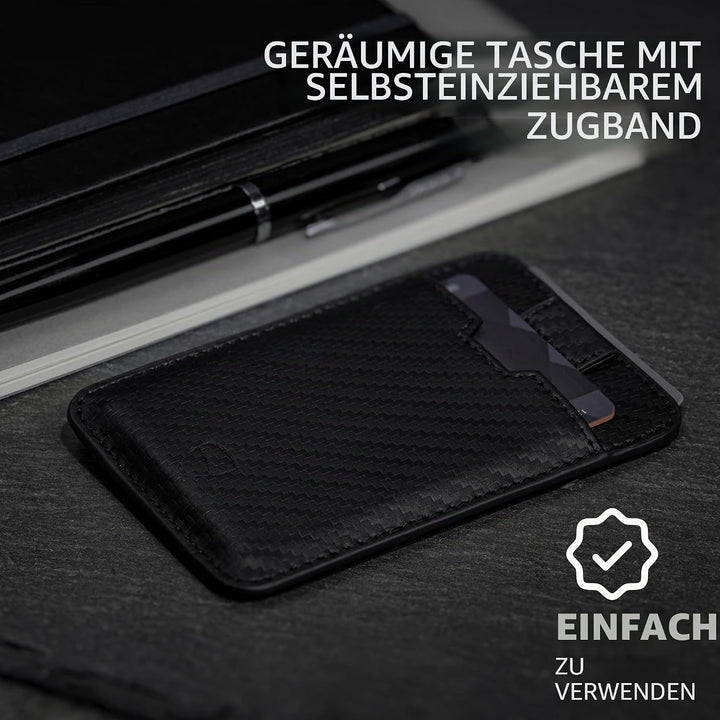 Vaultskin Chelsea Ultra-Slim Leder-Geldbörse für die Vordertasche - RFID-Blockierung für Männer mit