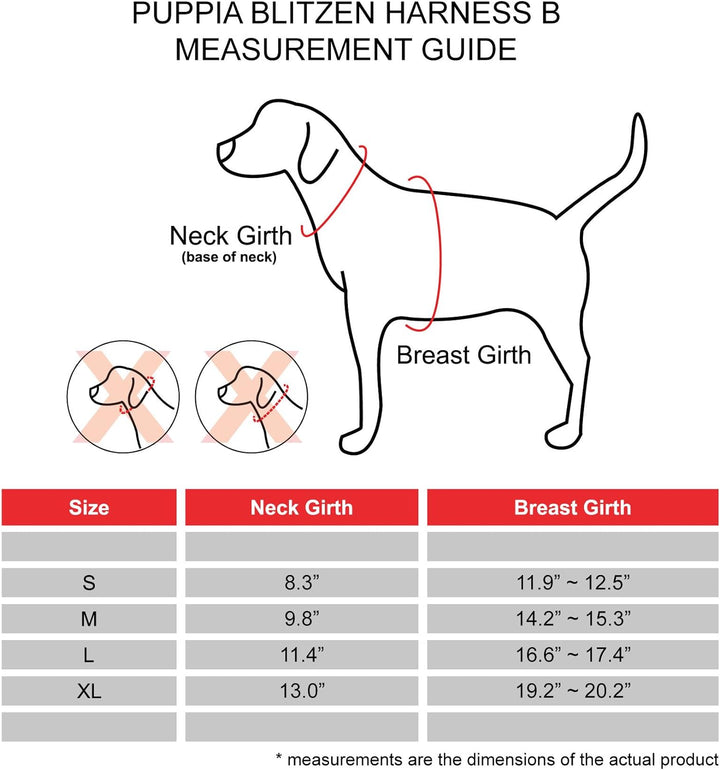 Puppia PAQD-AH1470 BLITZEN HARNESS B, S, karriert rot S Rot Kariert, S Rot Kariert