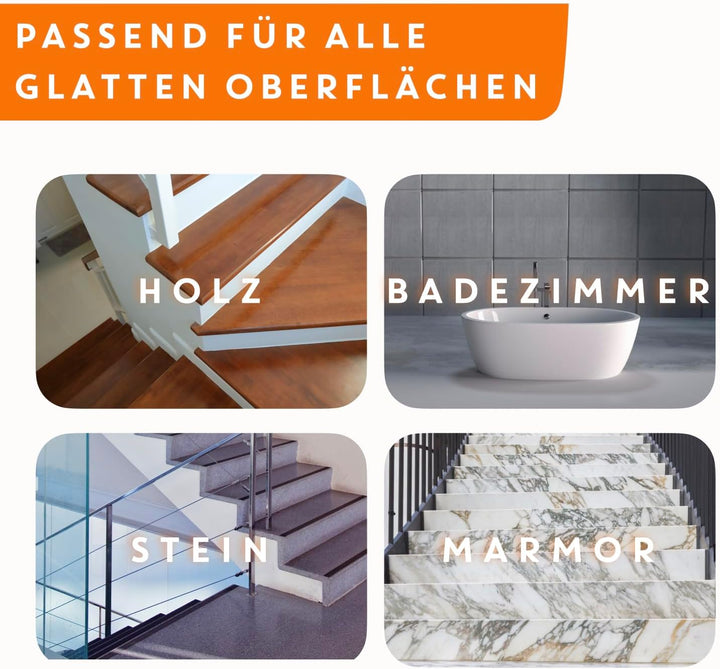 Any Beauty 15 Stück(10*60cm) Anti Rutsch Treppe Anti-Rutsch Stuffen,Antirutsch Treppen Rutsche Selbs
