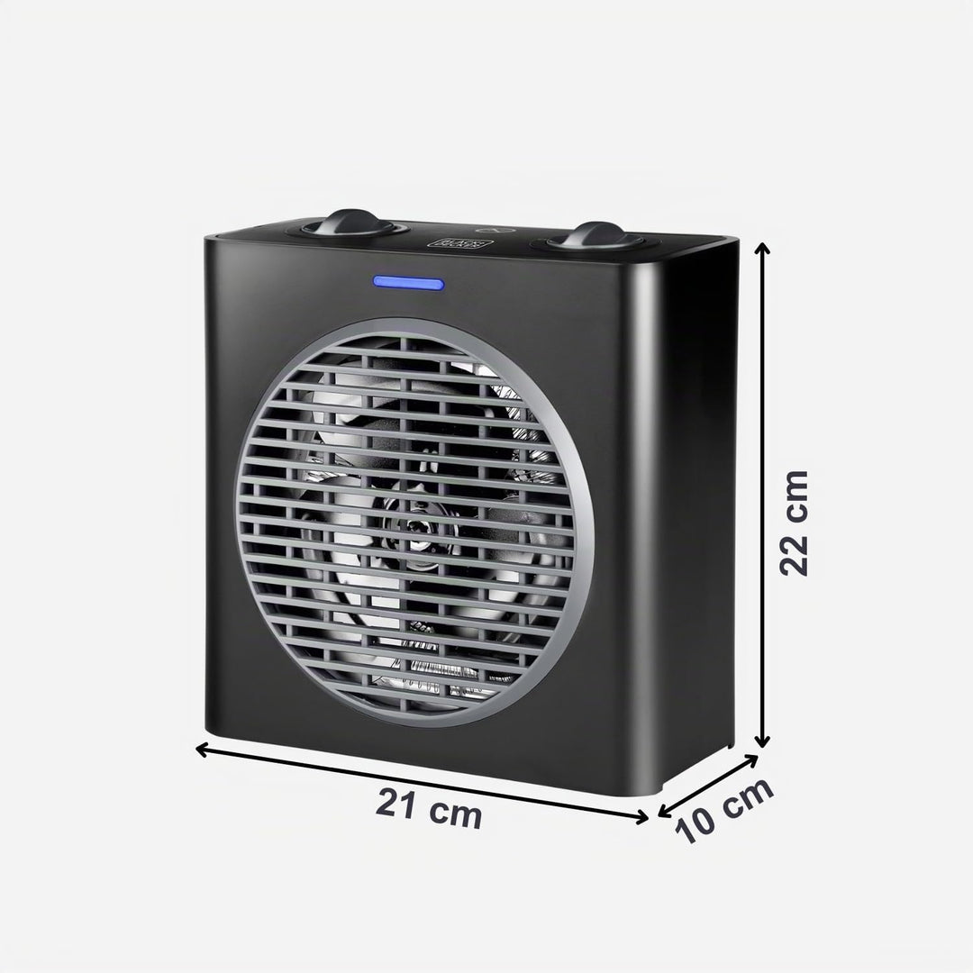 BLACK+DECKER - Heizlüfter 2000W, 3 Modi, sicher 2000W | Kompakt, 2000W | Kompakt