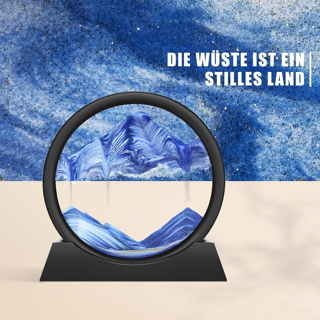 Wai Danie Sandbilder zum Drehen 3D Sandscape - die Sandkunst in Tiefsee Fliessende Sandmalerei Sandb