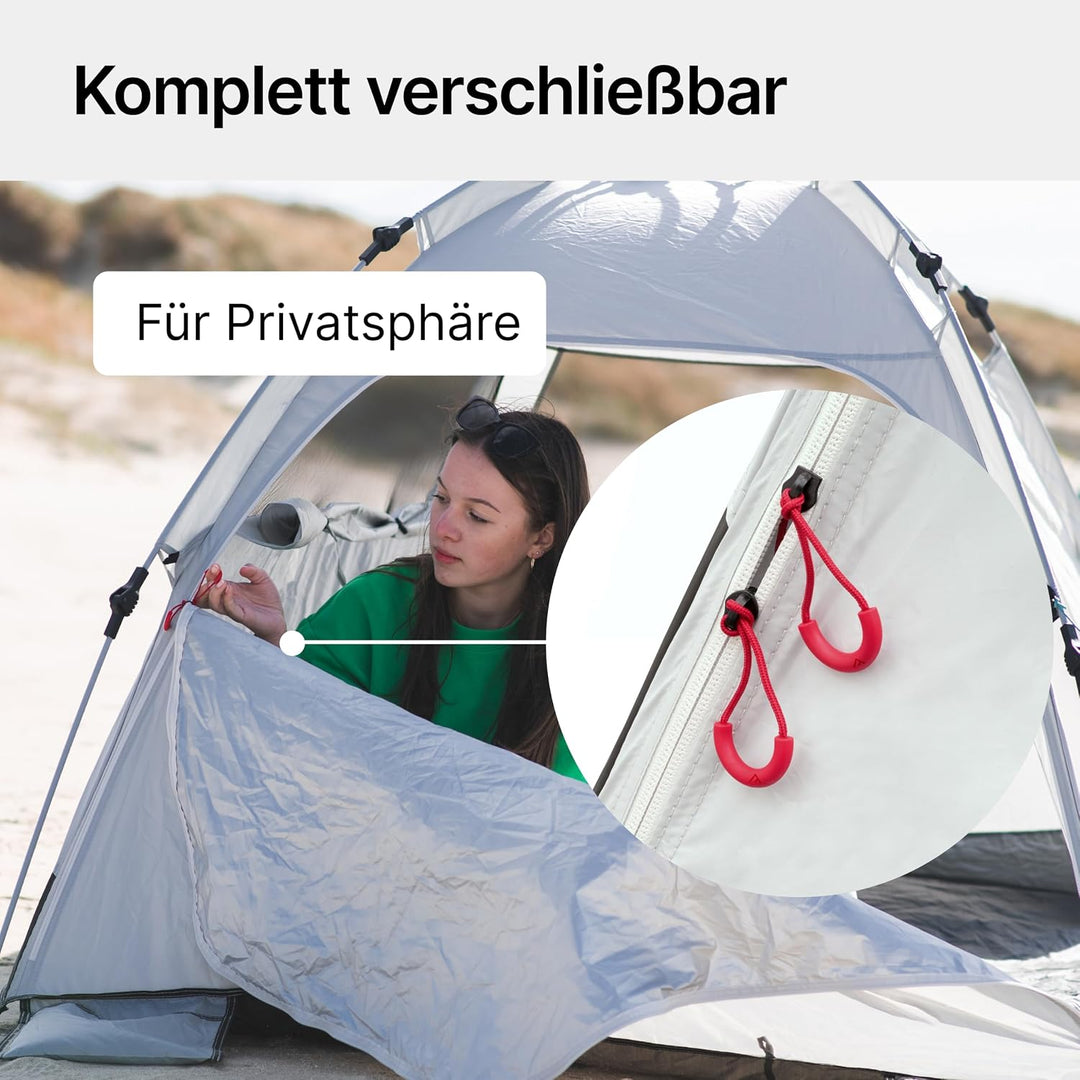 qeedo Quick Palm Strandmuschel mit UV-Schutz (UV80) & kleinem Packmass - Leichtes, schnell aufzubaue