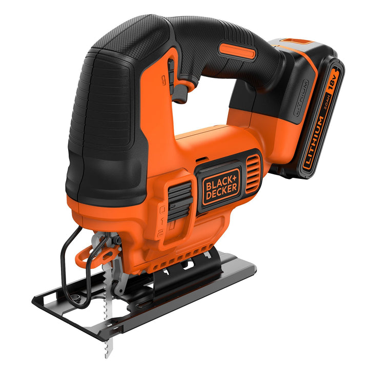 Black+Decker Li Ion Akku Stichsäge 18V BDCJS18 – Pendelhubstichsäge mit Akku und Ladegerät – Vielsei