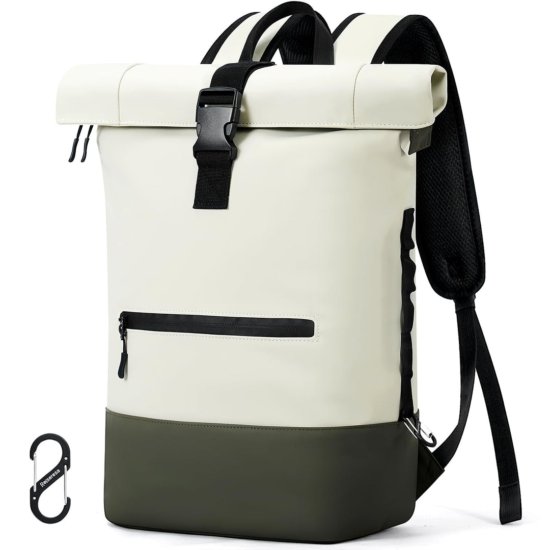 Rolltop Rucksack Herren Damen Wasserdicht Grosse Laptop Rucksack Reiserucksack mit Multifunktionale