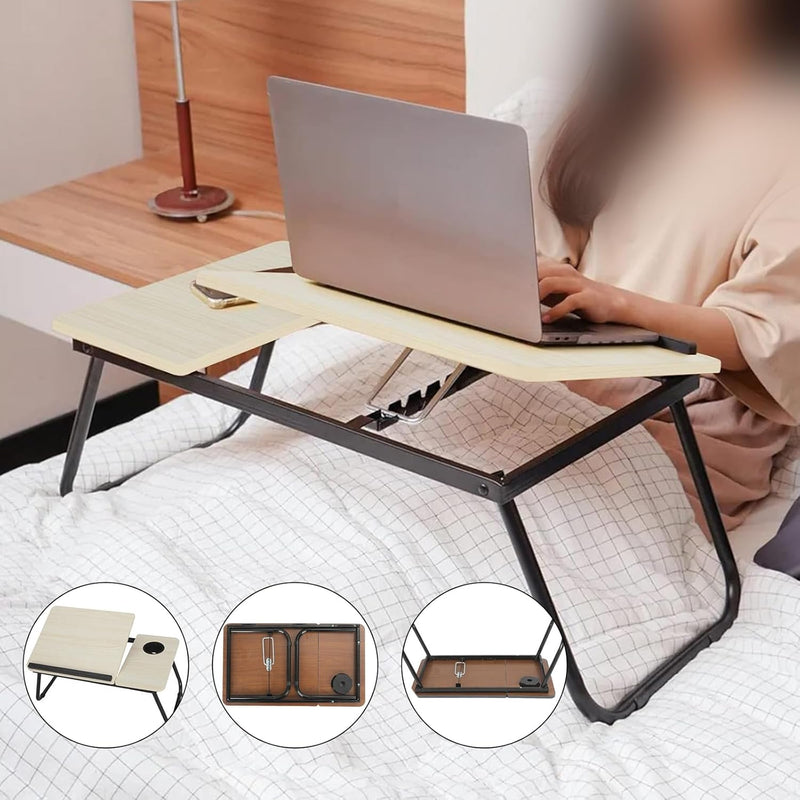 Trintion Faltbare Laptoptisch 55x32x25cm Notebooktisch Betttisch Klappbar Notebook Laptop Bett Table