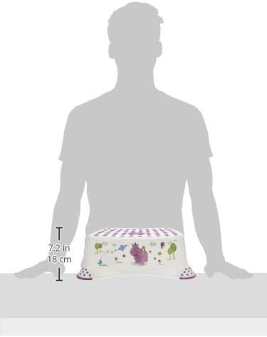 keeeper PLASTOREX Tritthocker weiss violett Dekor Nilpferd