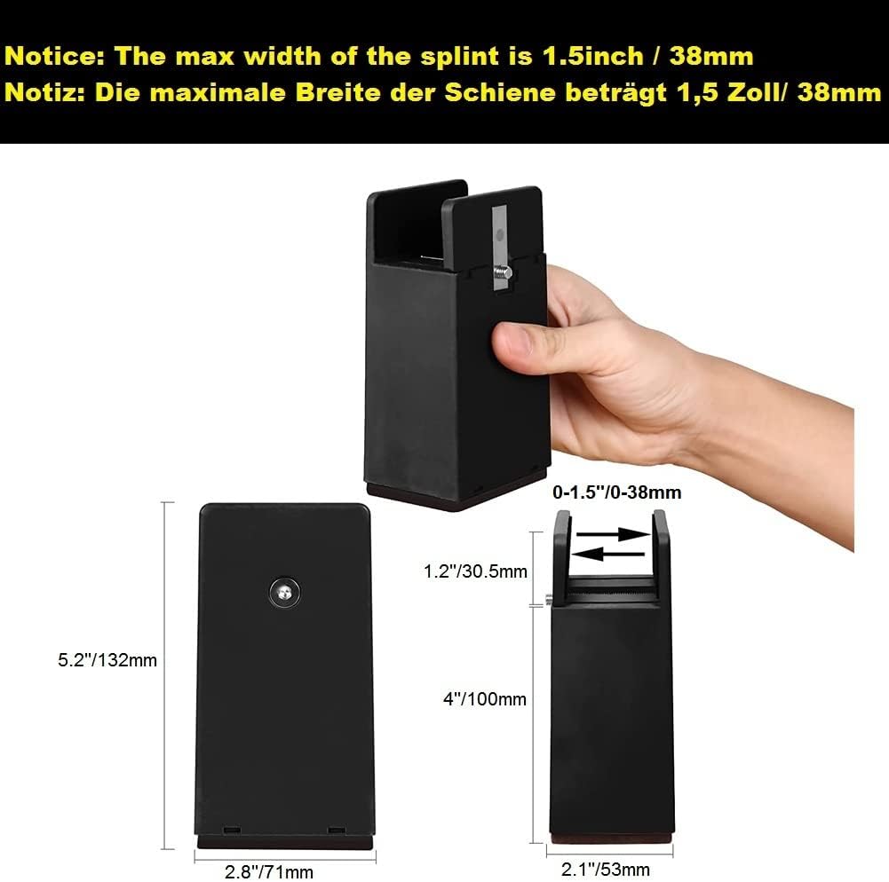 RCHYFEED Betterhöhung 4 Zoll Verstellbarer Schraubklemme, Möbelerhöhung 10cm passend für Fussstärke