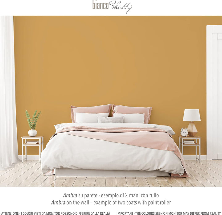 bianco Shabby® Ambra Kreidefarbe Wasserbasis für Alle Oberflächen einfach zu verarbeiten ohne schlec