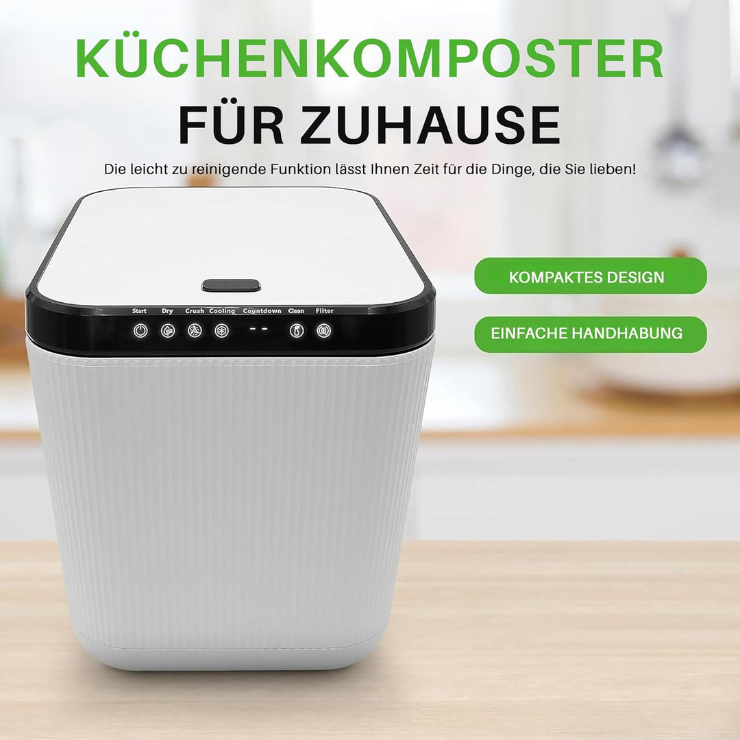 Nutrichef Elektrischer Komposter, 3L- Biomülleimer Küche, Komposteimer- Für Organisches Material & L