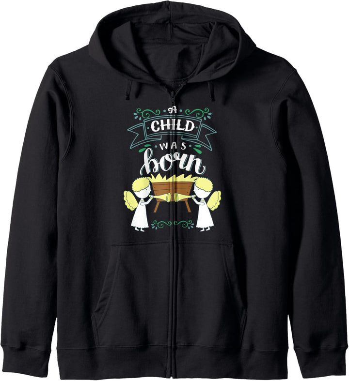 Christliches Weihnachtshemd - Ein Kind war geboren Kapuzenjacke