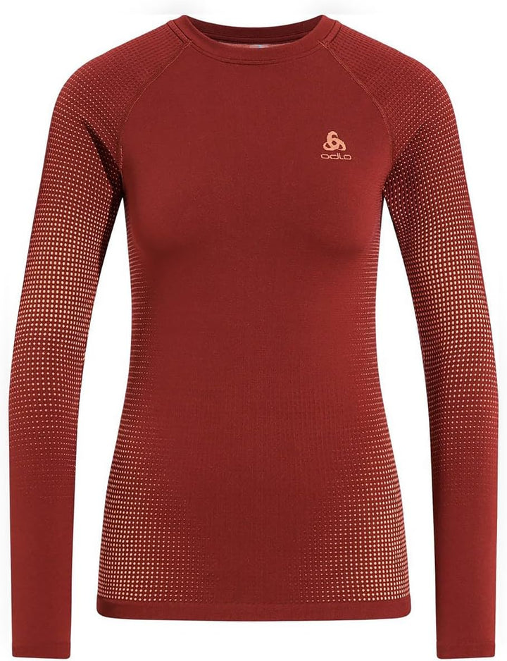 Odlo Damen Performance Warm Eco_196191 Funktionsunterwäsche Langarm Shirt XS Spiced Apple, XS Spiced