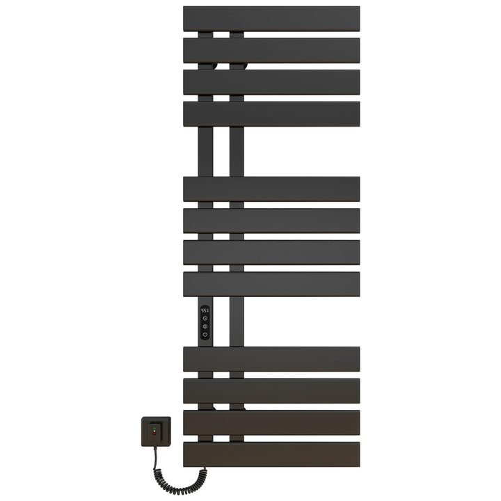 Elektrischer Handtuchhalter, Badheizkörper Elektrisch WiFi Schwarz, 500×1300mm, 460W, für Alexa und