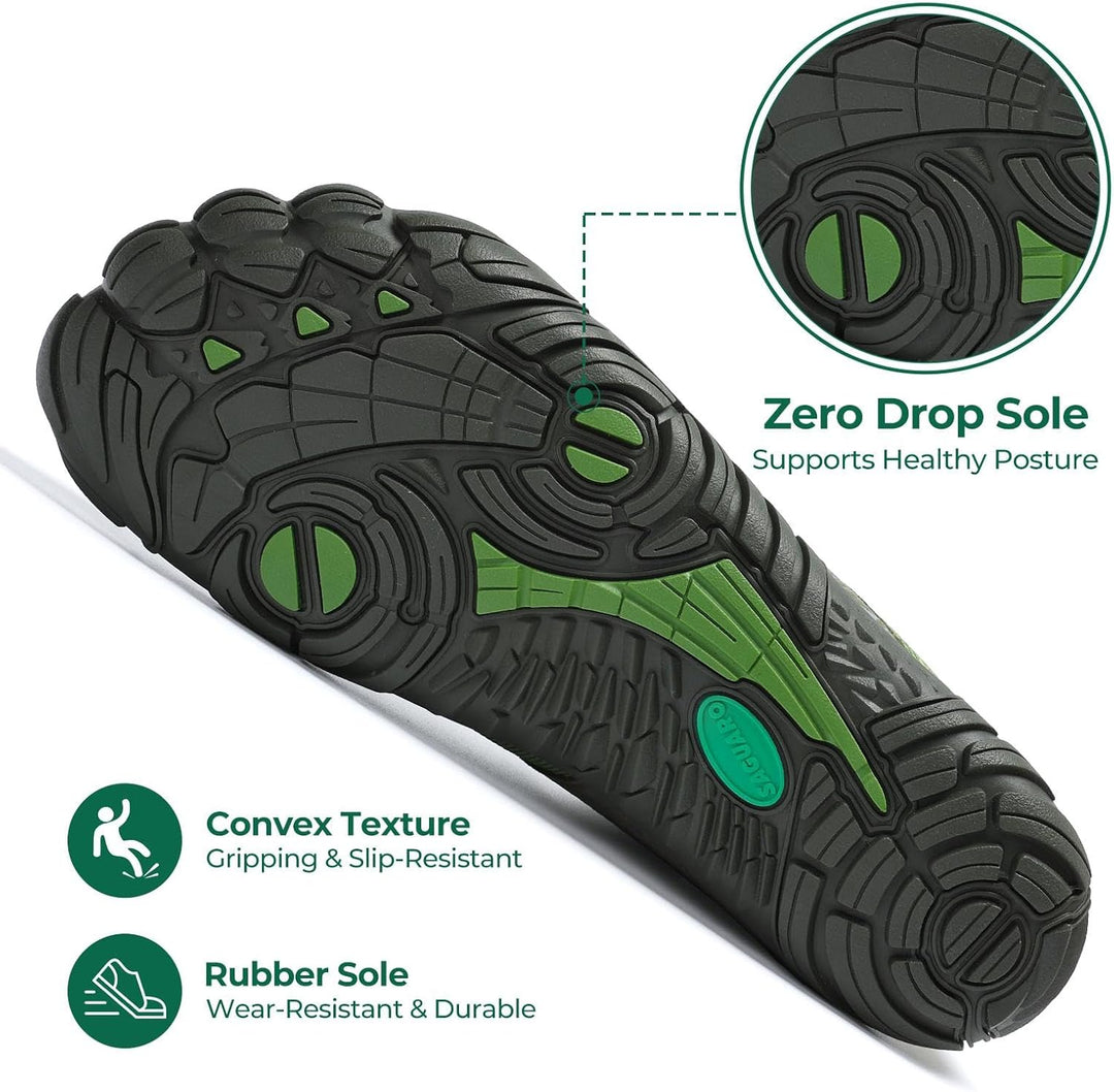SAGUARO Herren Damen Barfussschuhe - Atmungsaktiv rutschfest Barfussschuhe - mit Breite Zehenbox und