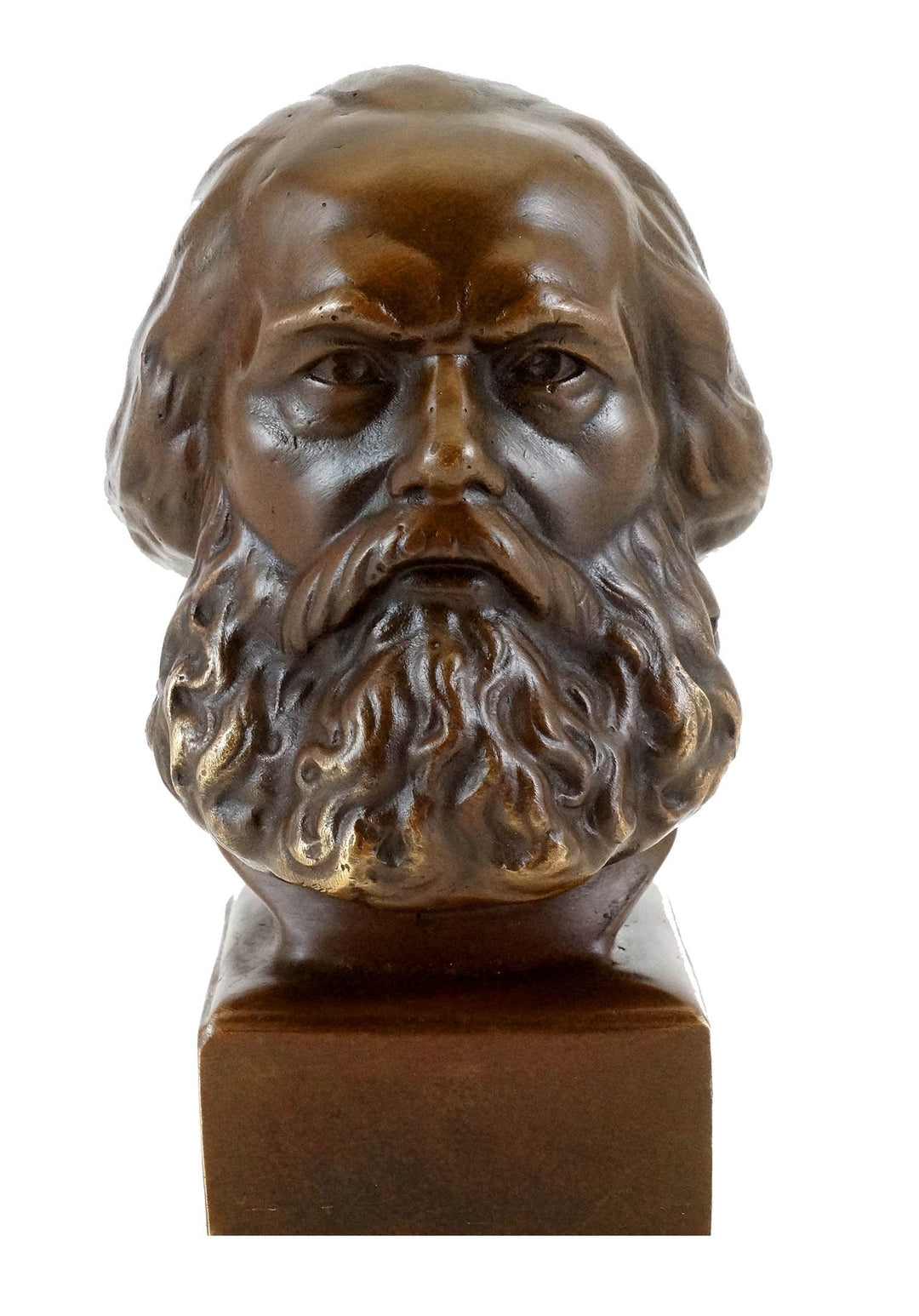 Kunst & Ambiente - Bronzefigur/Bronzekopf - Karl Marx Büste - Figur - signiert - Bronze Büste - Skul