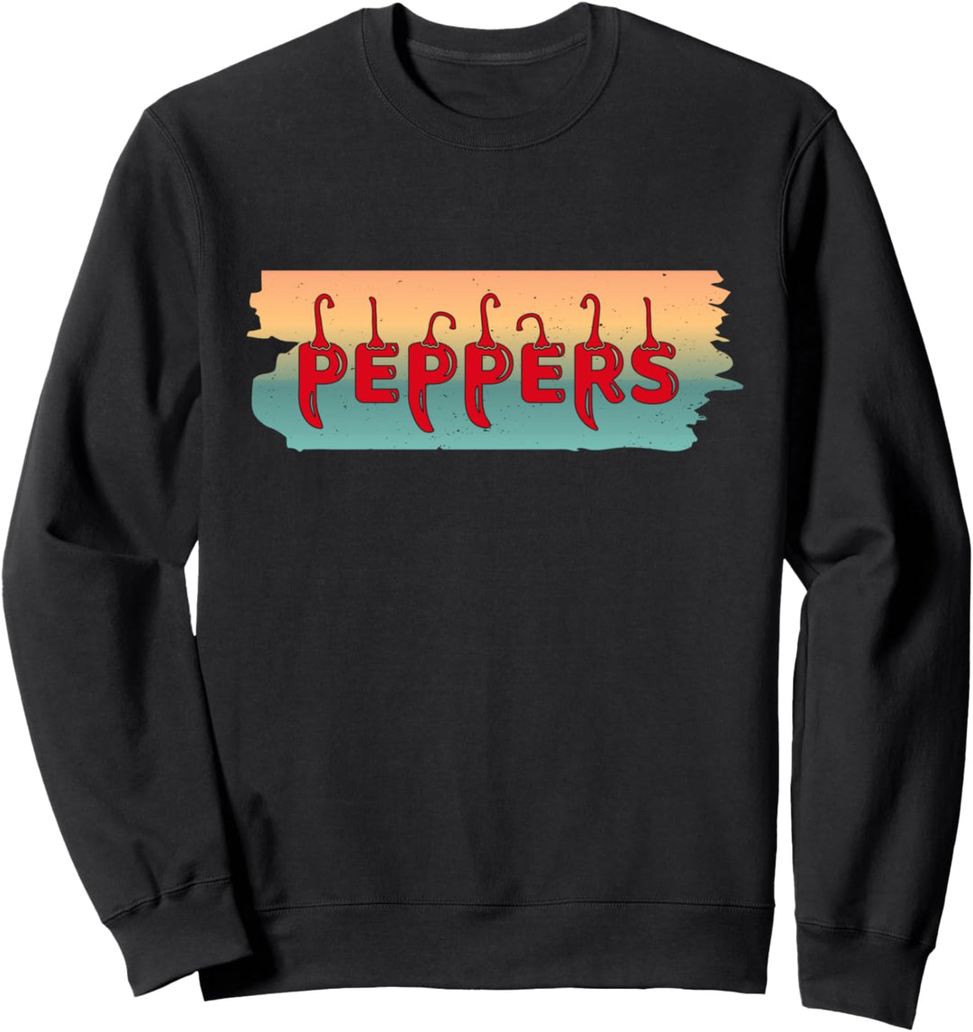 Chili Red Pepper Vintage Chili Spicy Hot Foods Calabrian Sweatshirt