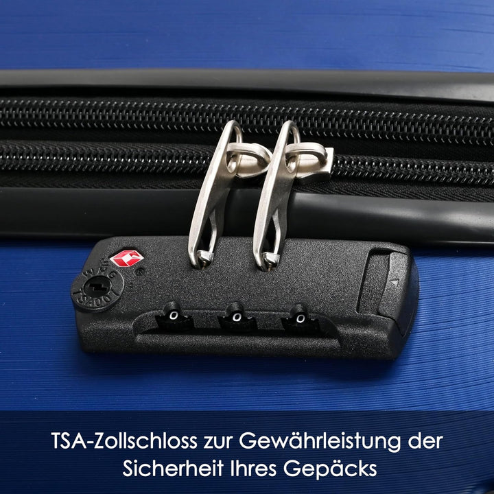 Merax Koffer Hartschalen-Koffer Trolley Rollkoffer Reisekoffer Handgepäck, TSA Zollschloss, 4 Rollen