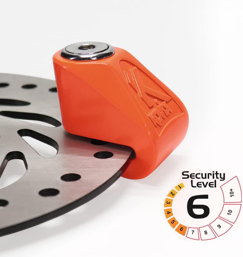 Kovix KN1-FO Kettenschloss Alarm Orange 6MM, FLUO ORANGE Orange, 6MM, FLUO ORANGE Orange