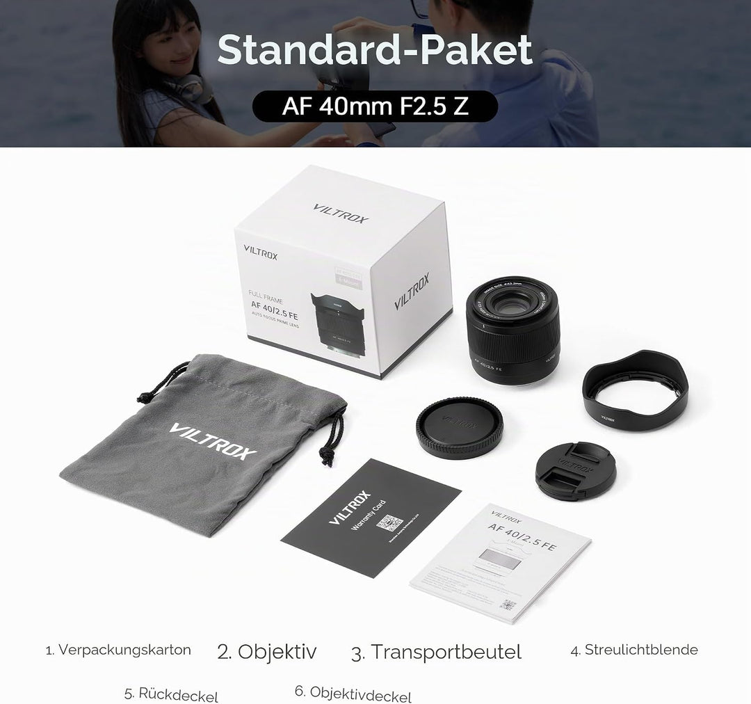 VILTROX 40mm F2.5 f/2.5 AF-Objektiv für Nikon Z-Mount, Weitwinkel-Vollformat-Autofokusobjektiv, komp