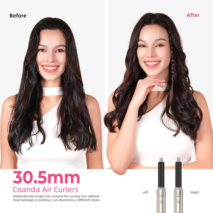 UKLISS Hairstyler 6 in 1 Airbrush Haarstyler | Pro Air Styler Set - 1000W Rundbürstenföhn, Air Curle