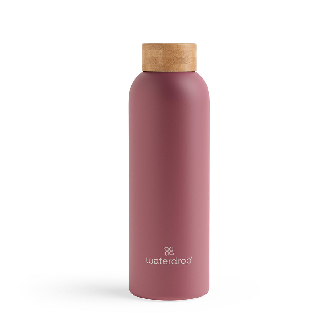 waterdrop® Edelstahl Trinkflasche 600ml - auslaufsichere Trinkflasche Kohlensäure geeignet & BPA fre
