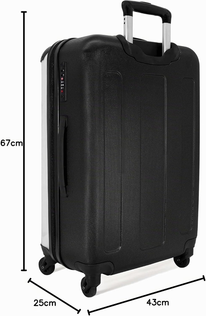 NoBoringSuitcases.com® Kinderkoffer Mädchen - Weisses Pferd - Koffer Kinder Mädchen - Koffer persona