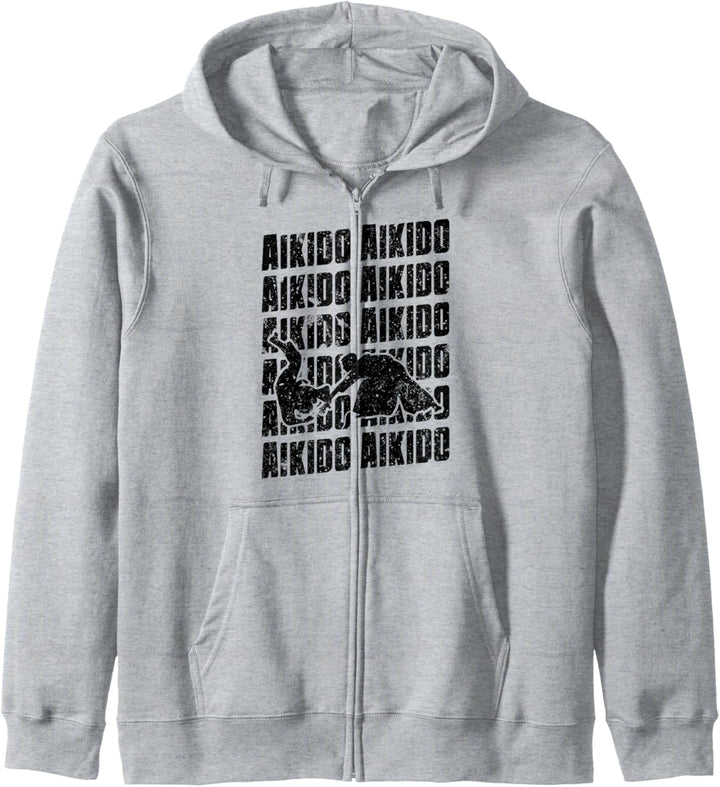 Aikido Repeat Design Kampf Hakama Kampfsport Kapuzenjacke