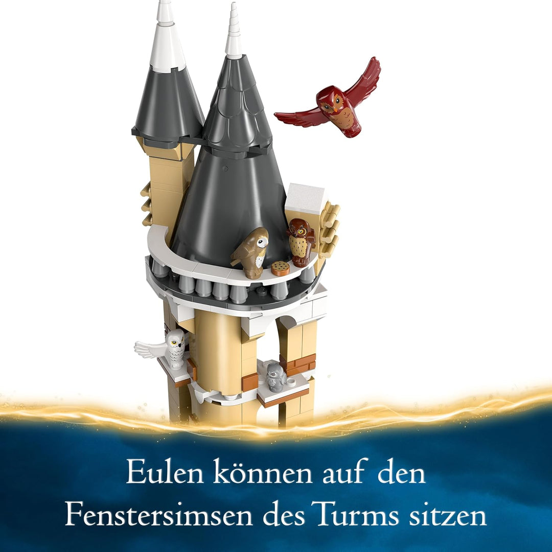 LEGO Harry Potter Eulerei auf Schloss Hogwarts, Abenteuer-Set mit Spielzeug-Tieren und 3 Mini-Figure